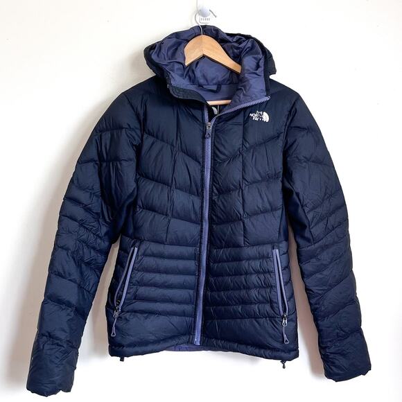 The North Face Steep Series 700 Women Down Puffer Coat Jacket Small Black Hooded - Picture 1 of 14